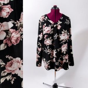 Black Chaffuan Floral Shirt